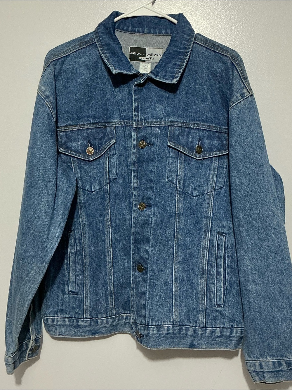 Williwear Classic Blue Denim Trucker Jacket size L